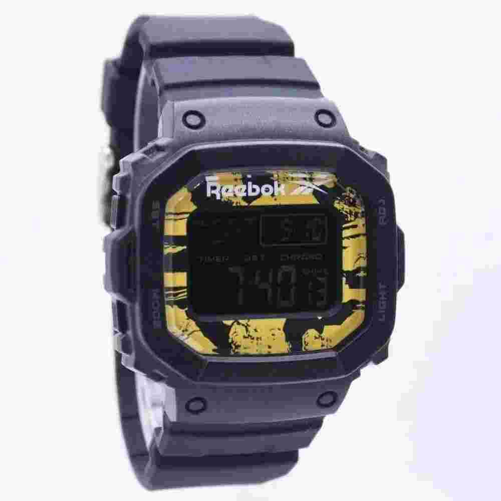 Reebok Proud Digital Watch Black/gold Camo Men Watch RV-POD-G9-PBPB-BY