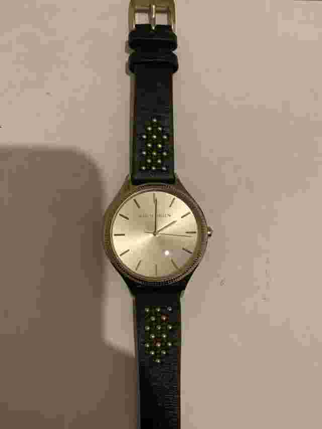 Karen Millen 2 tone Leather Wrist Watch