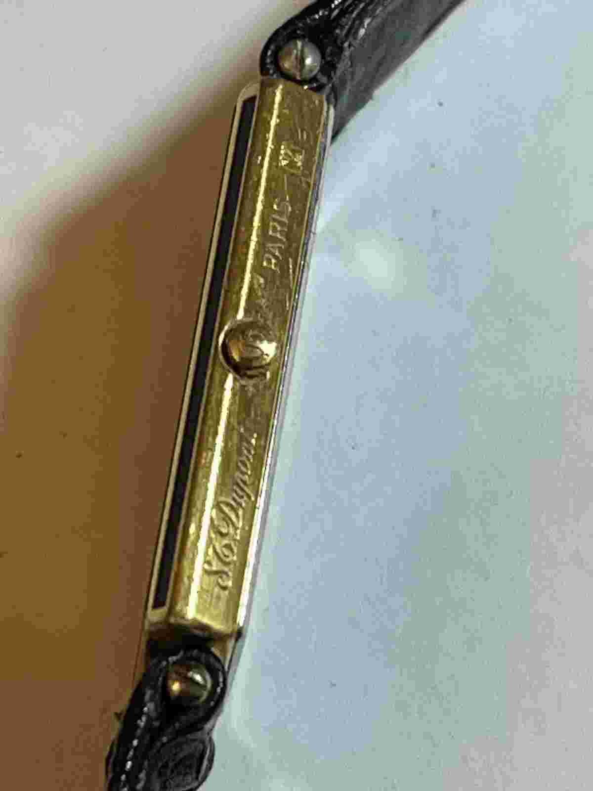 s.t. dupont paris tank swiss made 7 jewels quartz wristwatch Men’s