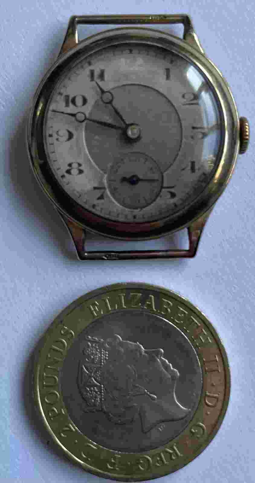 9ct GOLD 1910s to 1930s WATCH TRENCH  VINTAGE ANTIQUE