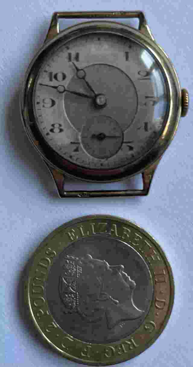 9ct GOLD 1910s to 1930s WATCH TRENCH  VINTAGE ANTIQUE