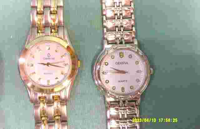 Set Of 4 Vintage Watches: Bryter Calvin Hill Geneva Quartz Movement * H200 ff