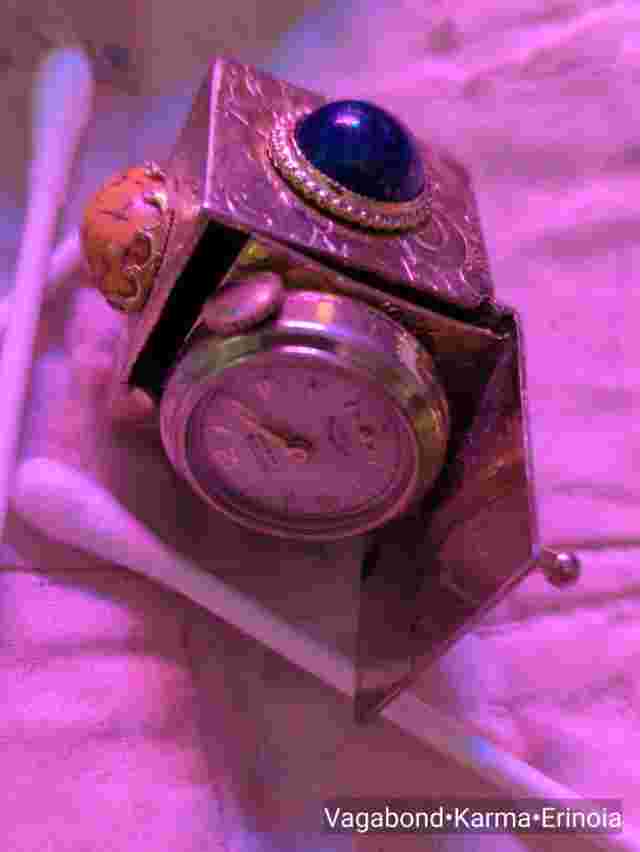 Vintage 7 jewel Taylor cube pendant incredibly rare working watch pendant