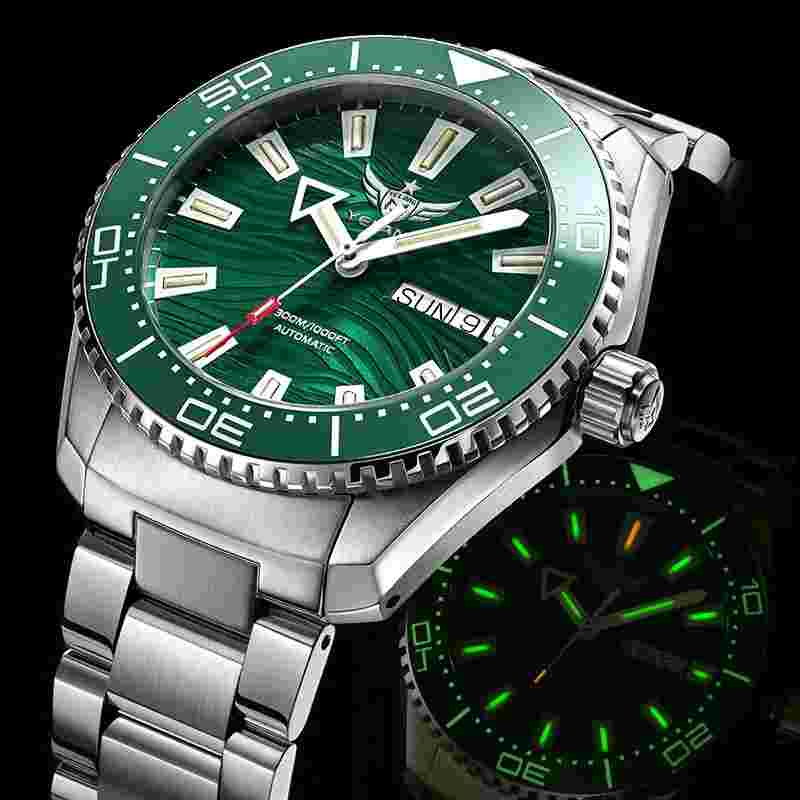 YELANG Men Diver Watch Military Automatic Wristwatch Sport Luminous 30ATM SW220