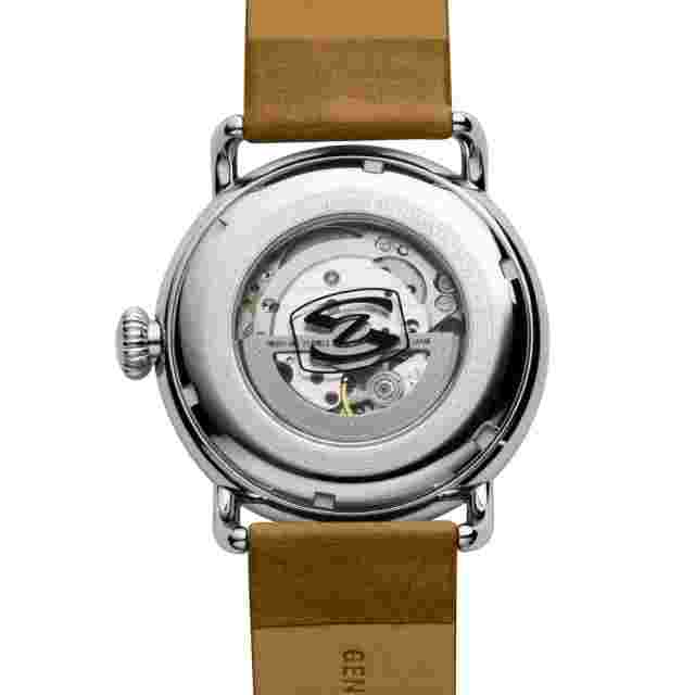 Szanto Officer's Classic Automatic Silver Brown Watch - Brand New