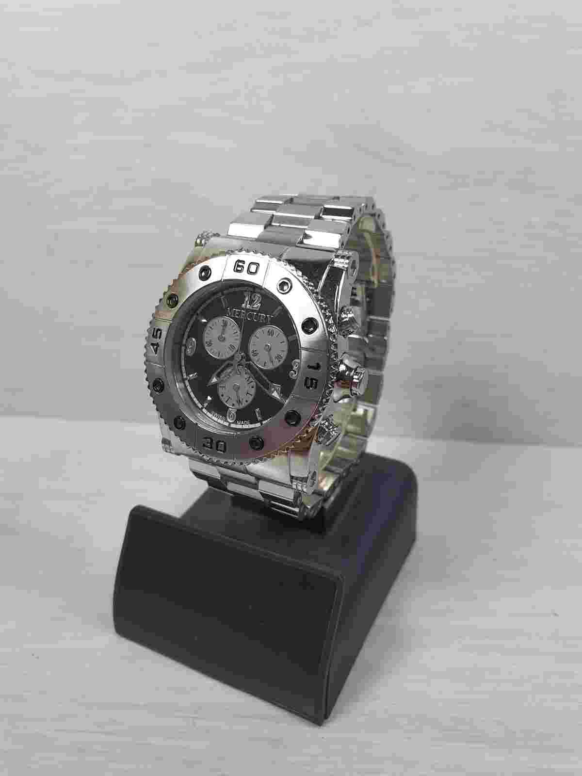 MERCURY ME 1060 Chronograph Wristwatch Stainless Steel 3ATM Military Swiss