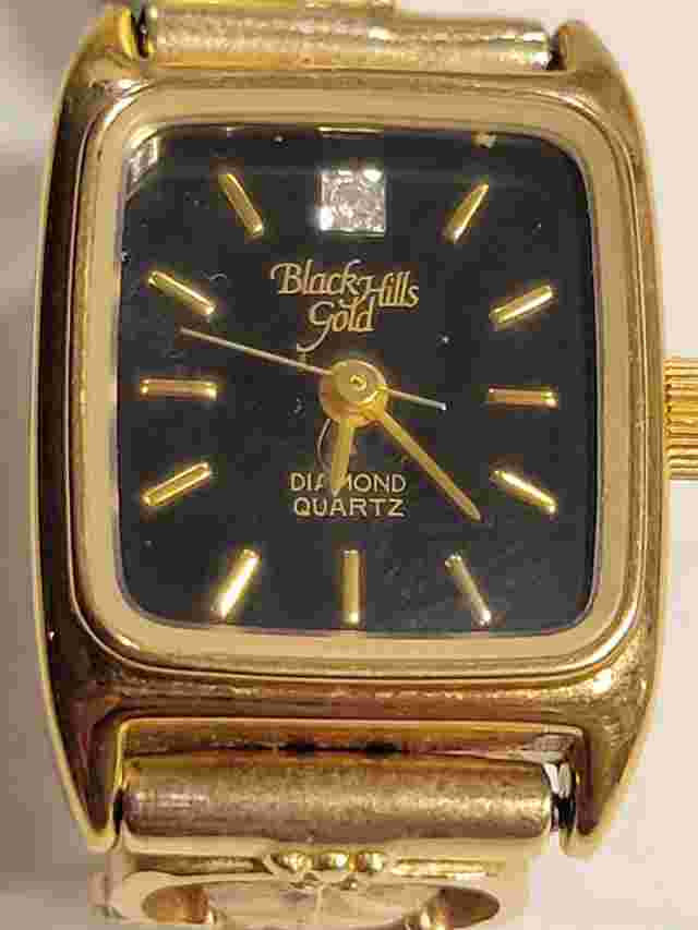 Black Hills 10k Gold & Diamond  Womens Watch