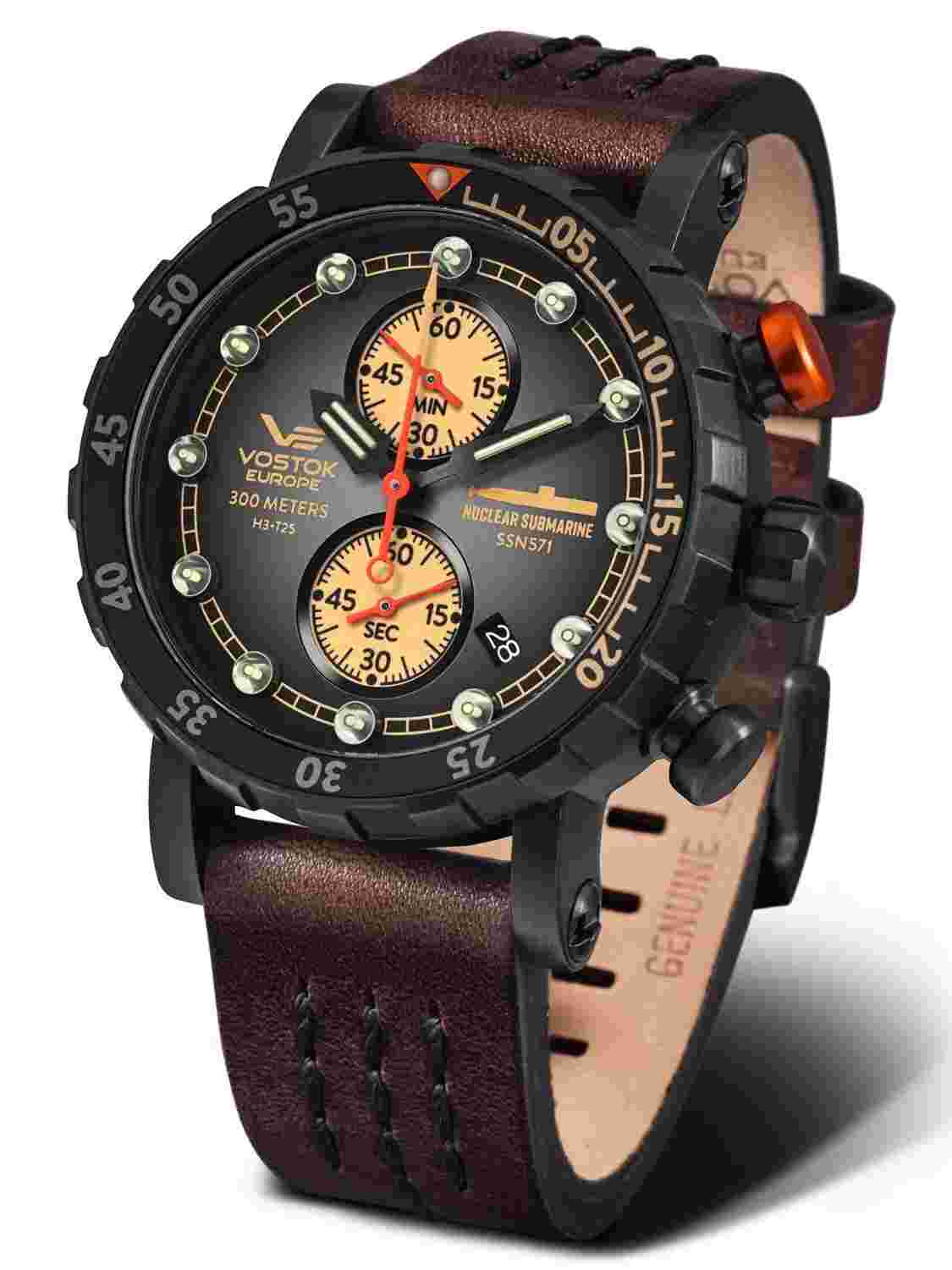 Vostok-Europe SSN-571 Chronograph Submarine Watch VK61/571O611