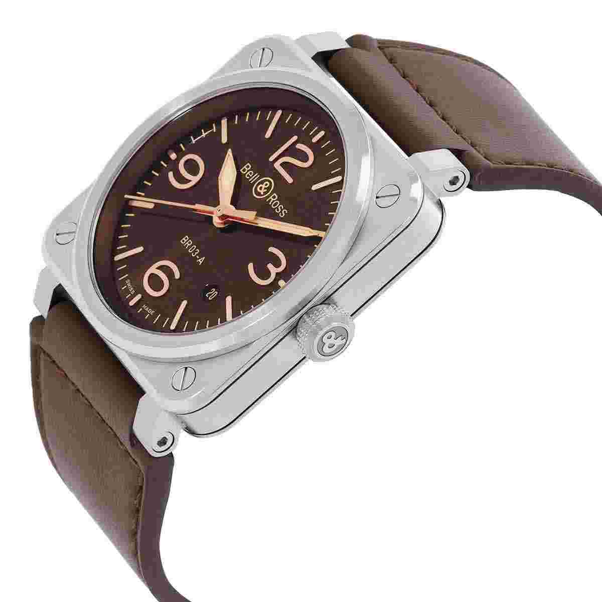 Bell and Ross BR 03 Golden Heritage Automatic Brown Dial Men's Watch