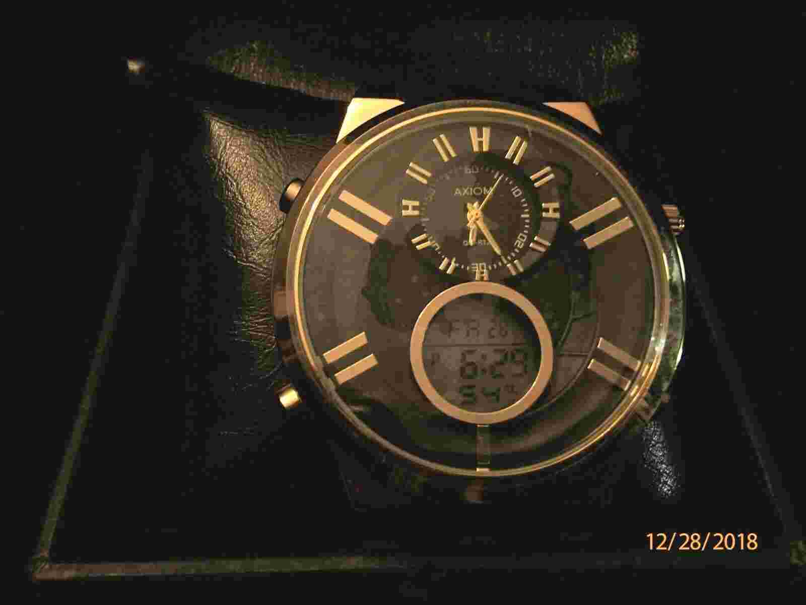 MEN'S AXIOM ANALOG WATCH EXC. CRYSTAL