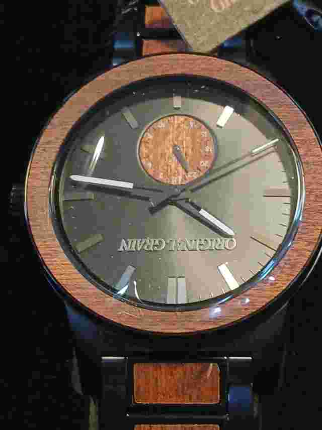 Original Grain OG10004 The Barrel Collection 47mm Analog Wood Watch -