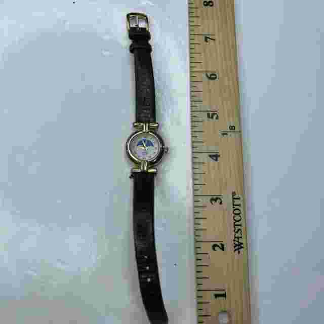 A Eternity 26034W Japan Gold Brown Lizard Leather Retro Stainless Untested