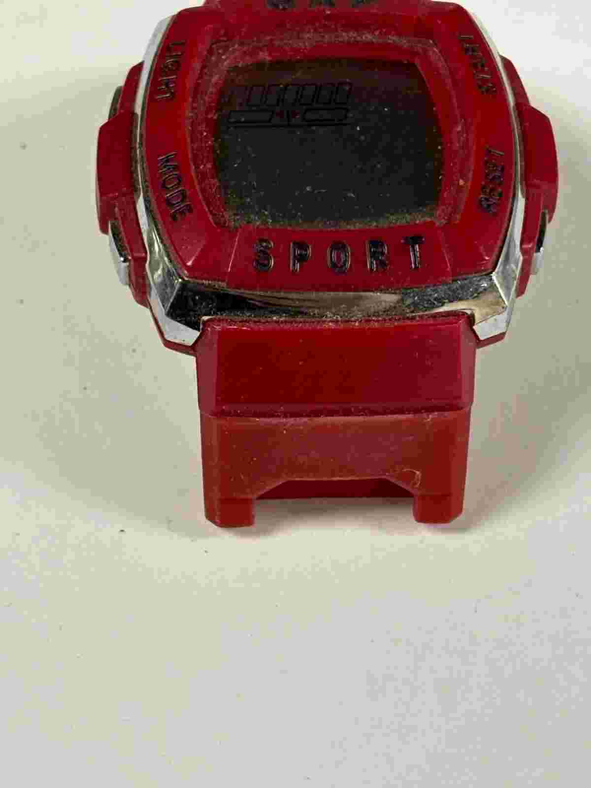 GAP plastic digital Quartz Unisex Watch Red NOT RUNNING
