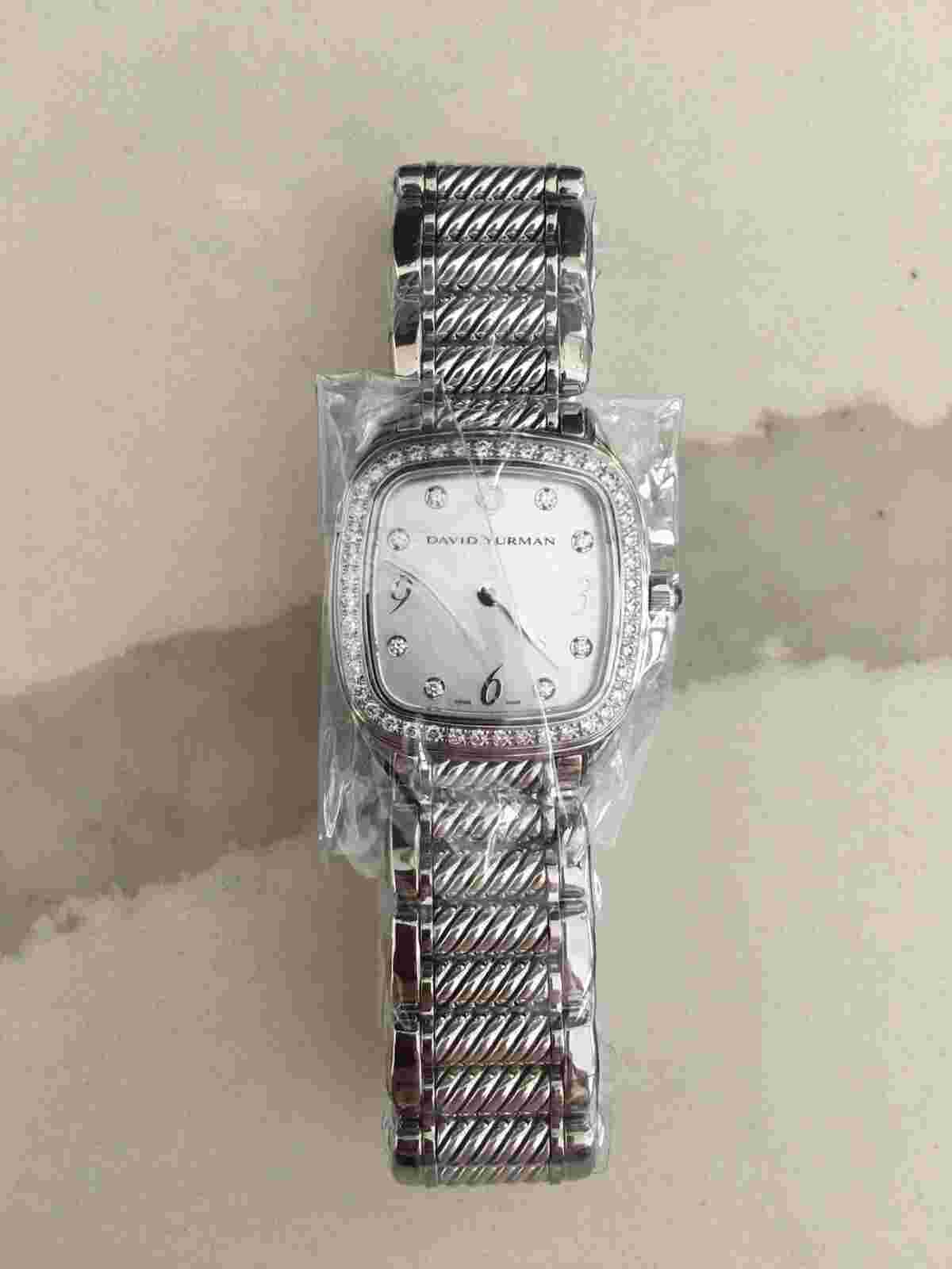 Thoroughbred 25mm Stainless Steel and Sterling Silver Quartz Watch with Diamonds