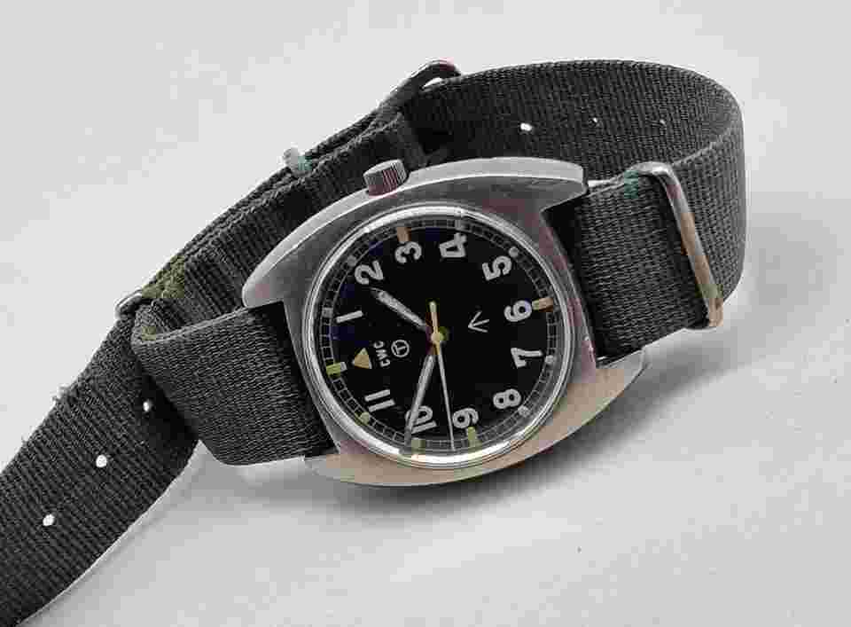 1973 CWC BRITISH MILITARY ORIGINAL BLACK DIAL MANUAL WIND MAN'S WATCH / S037