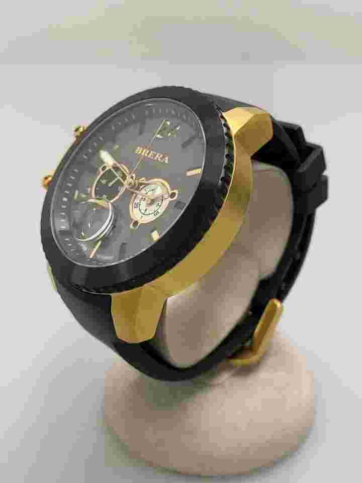 BRERA OROLOGI BLK/BLK/BRNL2C4802 Quartz Analog Wristwatch Excellent JAPAN