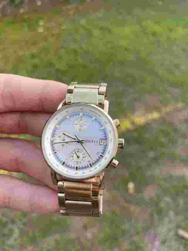 DKNY Ladies Chronograph Silver MOP Dial Stainless Steel Watch NY4331