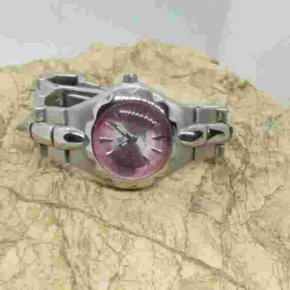 Womens Silver Tone CHARLES RAYMOND Watch Stainless Steel Replaced Battery