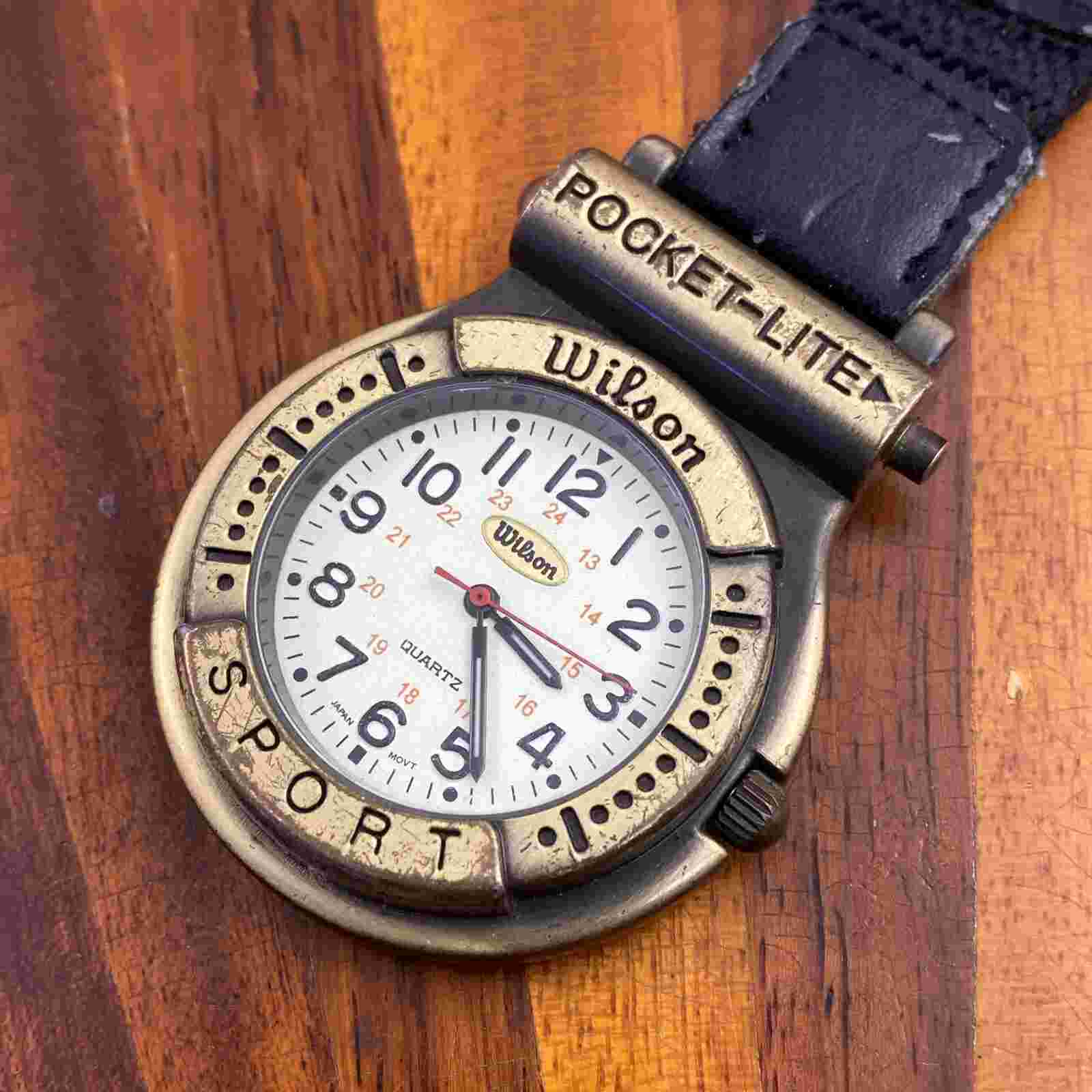 Vintage Wilson Sport Pocket Lite Clip Watch Japan Movement LWA188X - New Battery