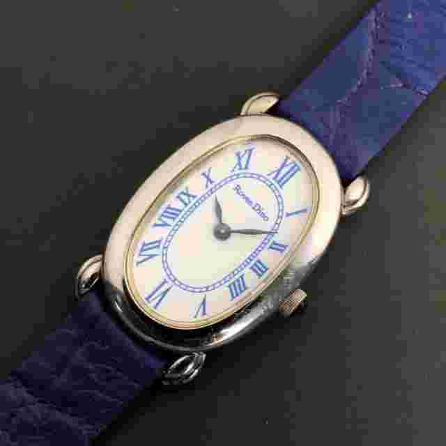 RARE ROVEN Dino Silver 925 Enamel Dial Quartz Swiss RD-2933 Roman Vintage Watch