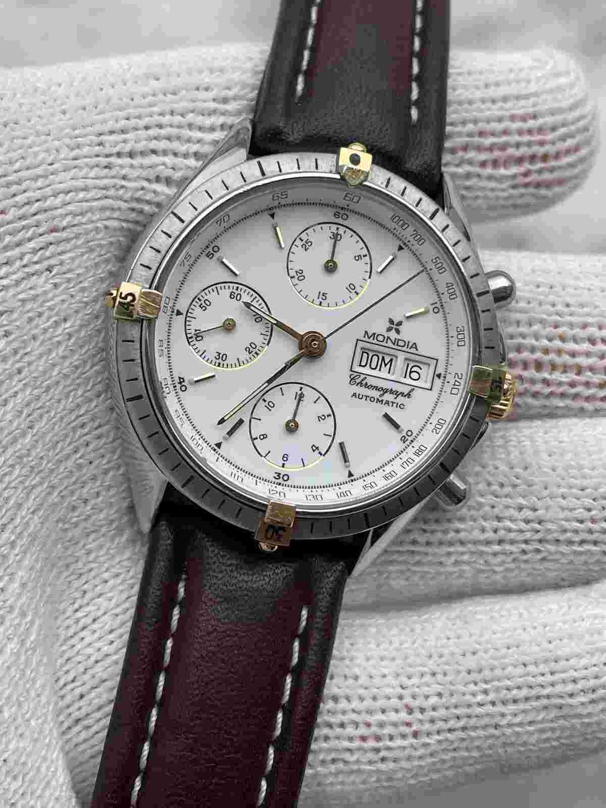 Mondia Chronograph Automatic Watch Eta 7750 Day Date Mens 39mm Swiss Made