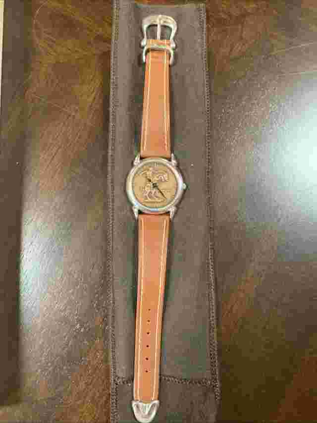 Frederic Remington Museum Watch 925 Sterling Silver By The Franklin Mint Watch