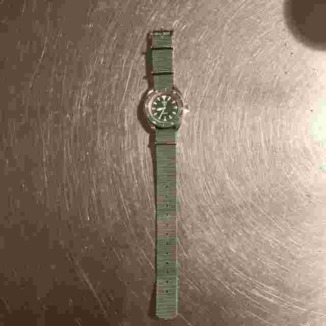 cwc diver's watch nato strap black nylon stainless steel men analog