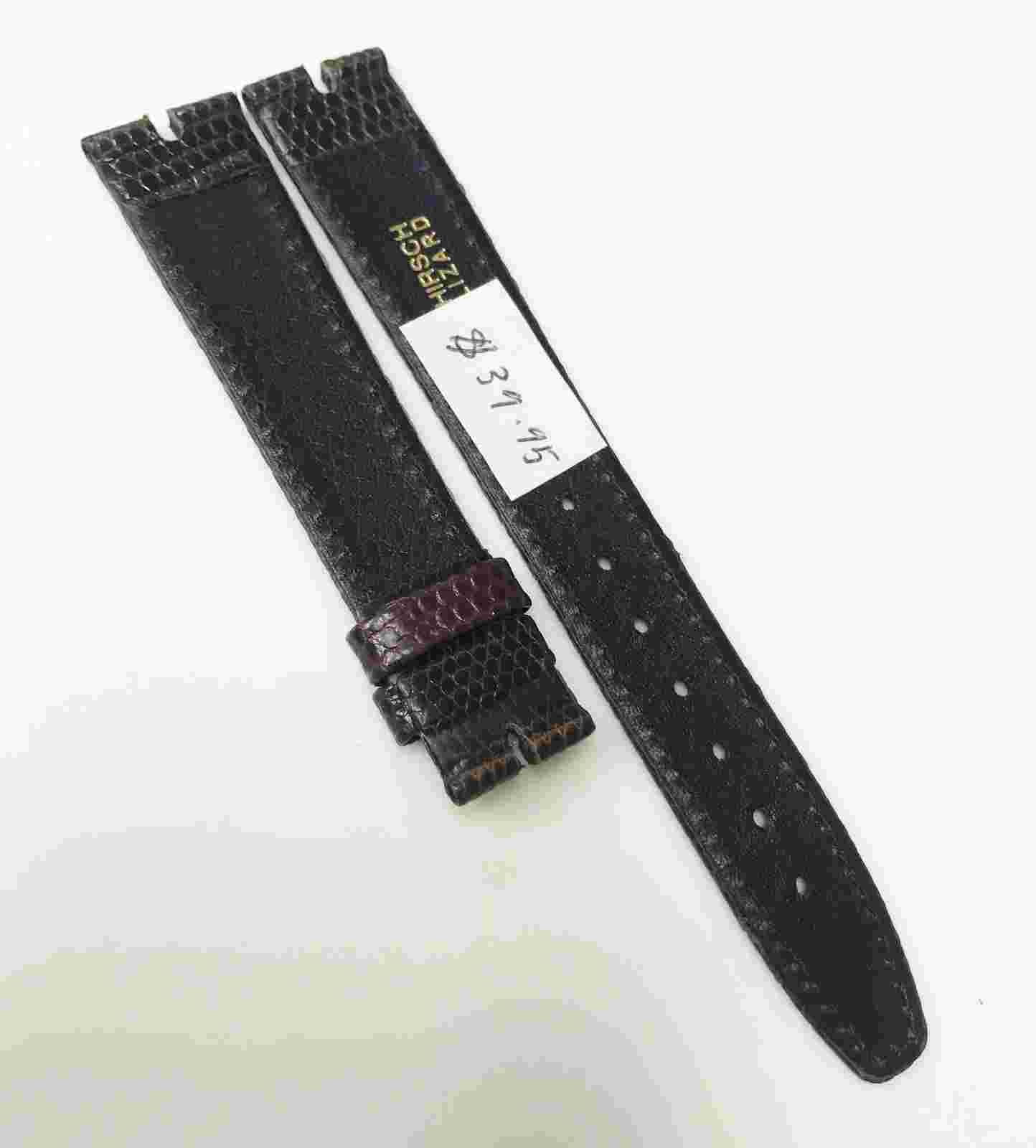 Hirsch Brand New 16mm Original Brown Genuine Leather Lizard No Buckle Watch Band