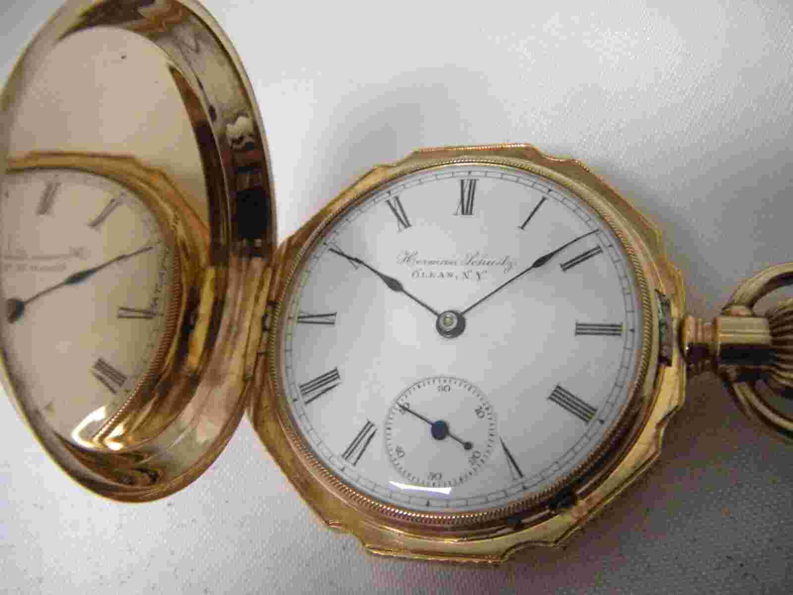 ILLINOIS 14K SOLID GOLD POCKET WATCH  SERVICED MINTY