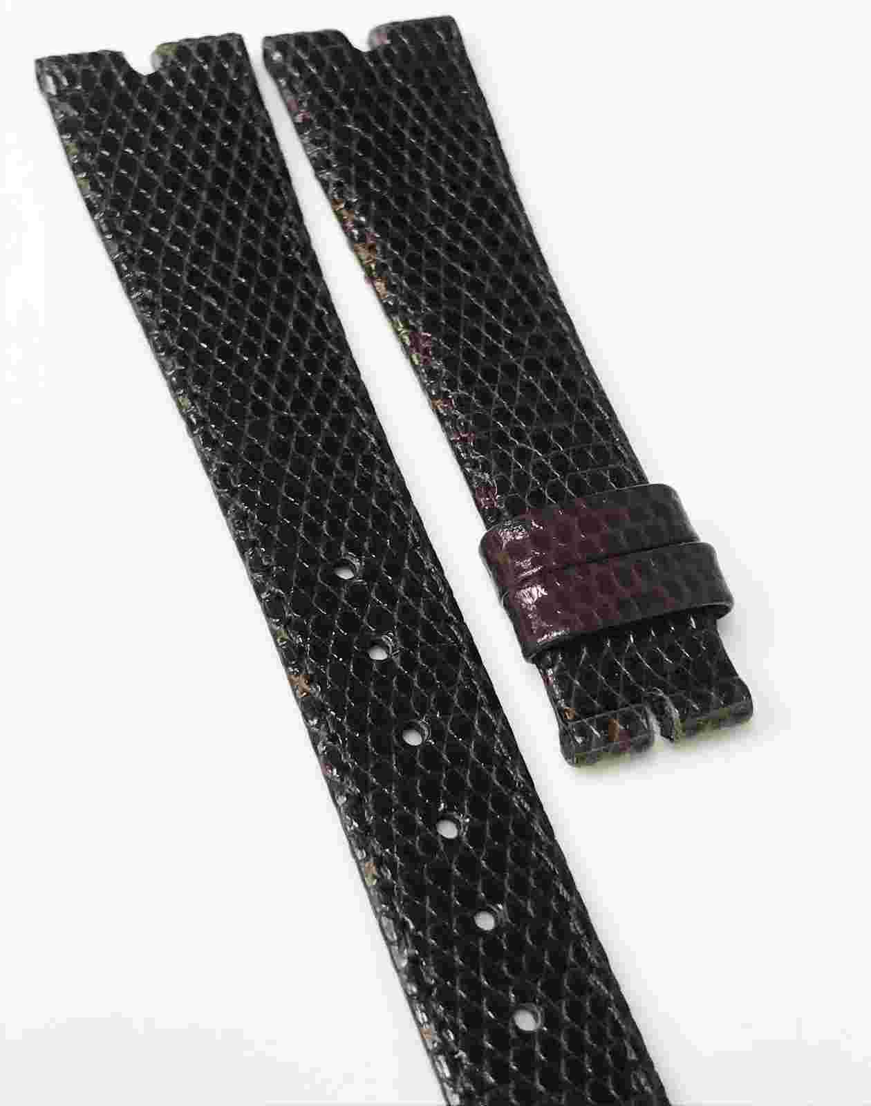 Hirsch Brand New 18mm Original Brown Genuine Leather Lizard No Buckle Watch Band