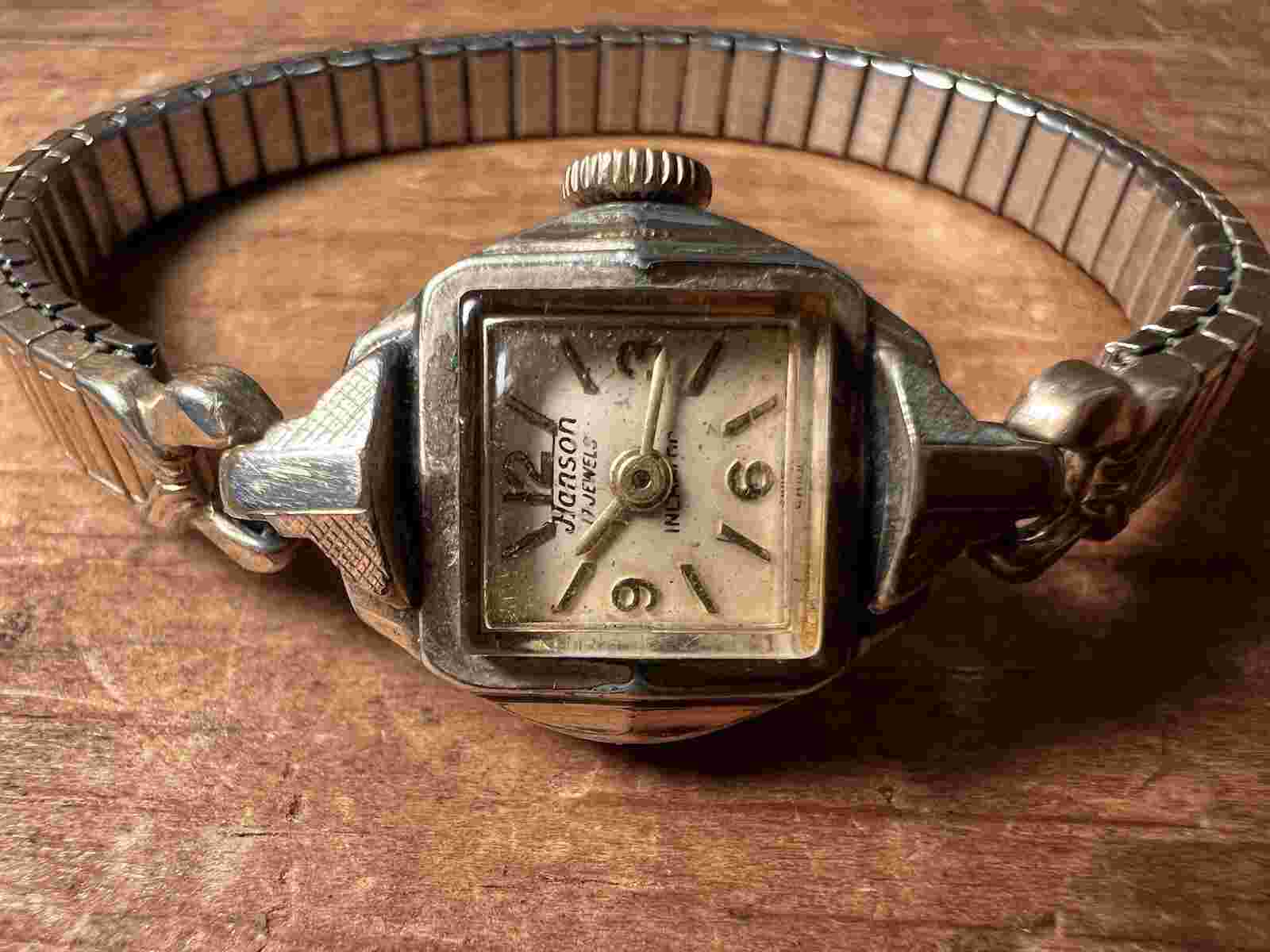 Vintage Hanson / Enzo 17j Incabloc Ladies Watch In 10k RGP Case. For Repair.