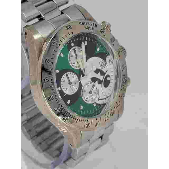 Rare Vintage Mens Disney Mickey Mouse Green Dial Chronograph 40mm Watch