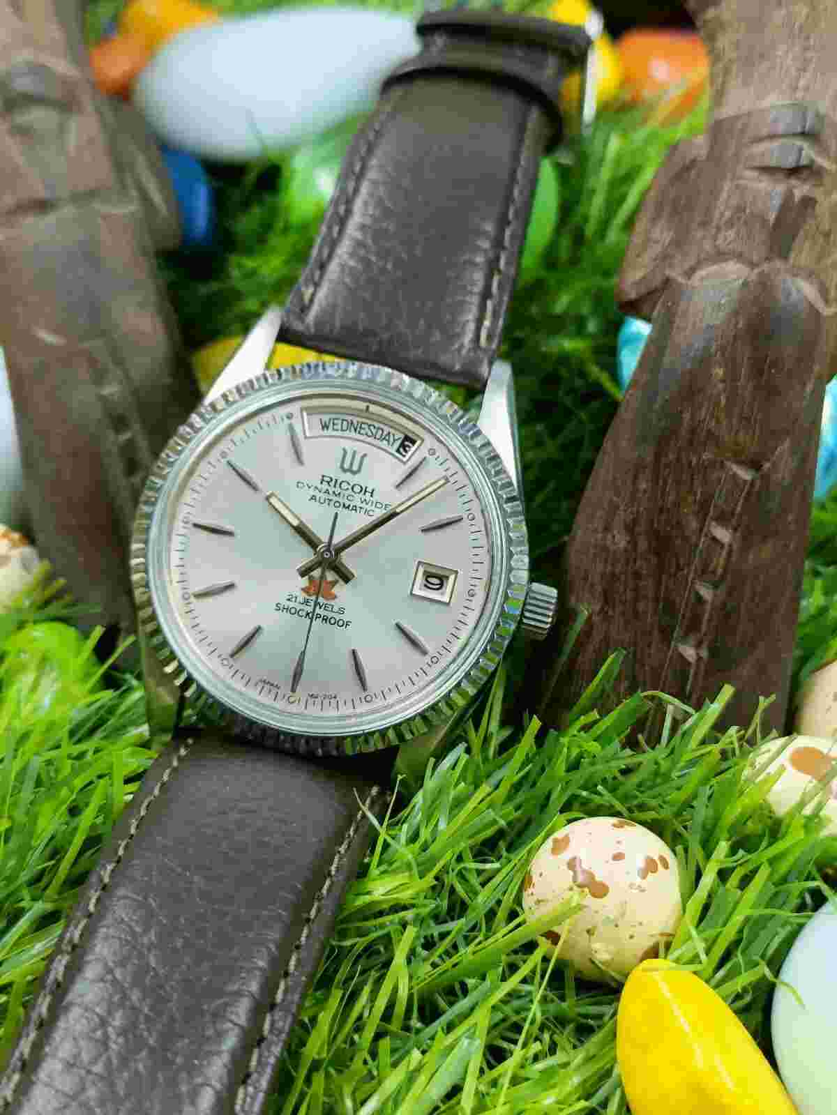 AUTHENTIC RICOH DYNAMIC WIDE AUTOMATIC 21 JEWELS PRESIDENT DAY DATE RETRO R-31