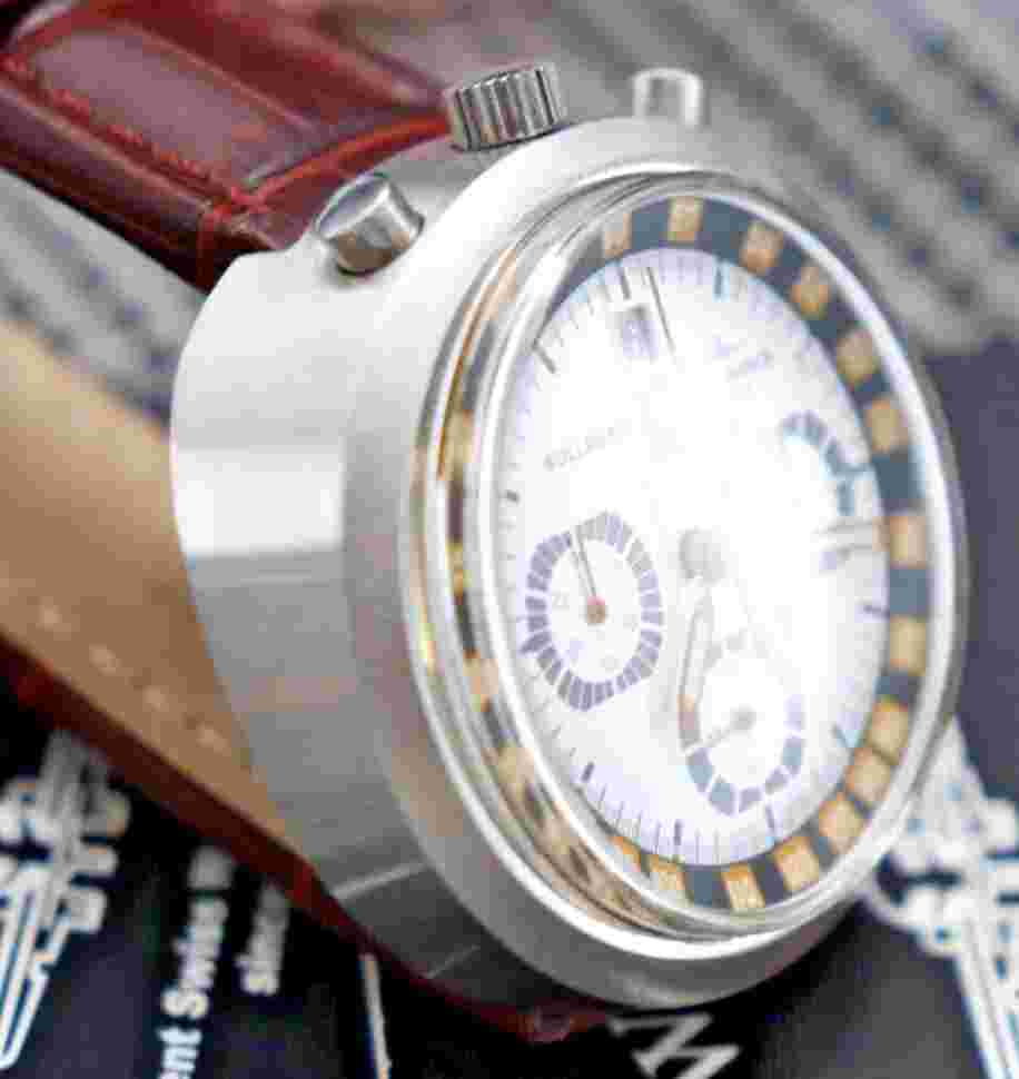 Zeno Bullhead Automatic Chronograph 46mm Vintage Mens Wrist Watch Original Runs