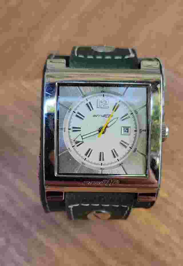 35mm Arnette Wristwatch Men's Stainless Steal Wide Band Strap Green New Battery