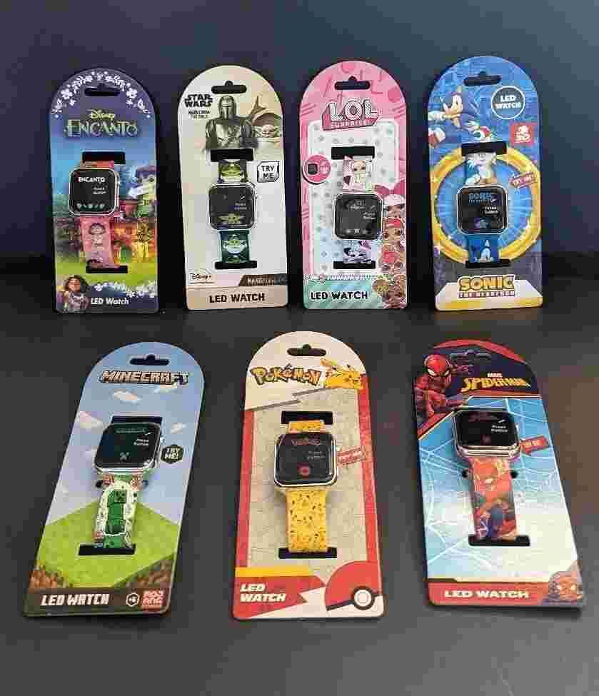 Kids LED Watch:7 Characters To Choose From: StarWars/Sonic + More NEW IN PACKAGE