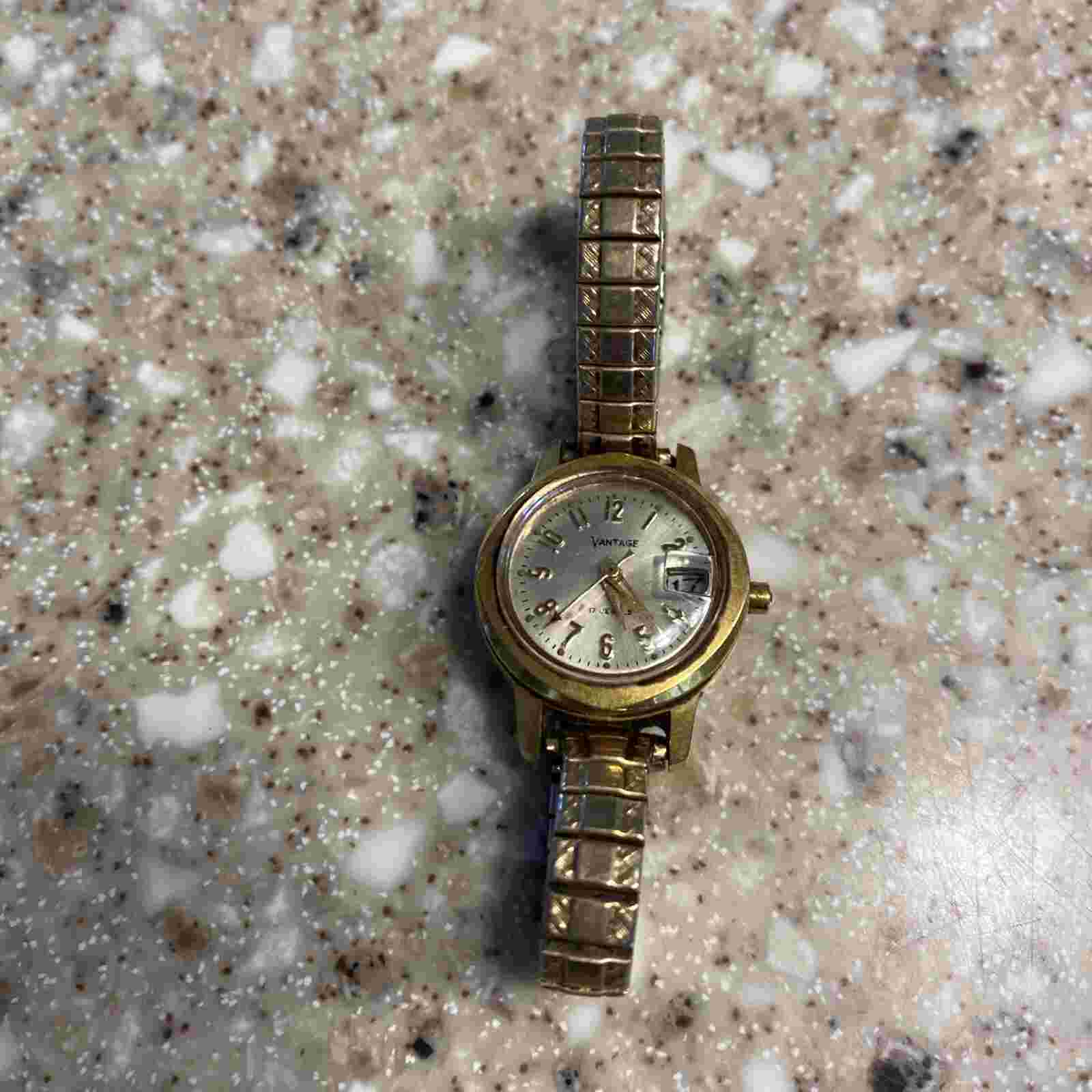 Vantage 17 Jewels 10k Gold filled Women's antique watch Waterproof AS IS