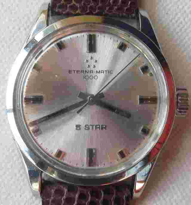 Eterna-Matic 1000 5 Star mens wristwatch steel case