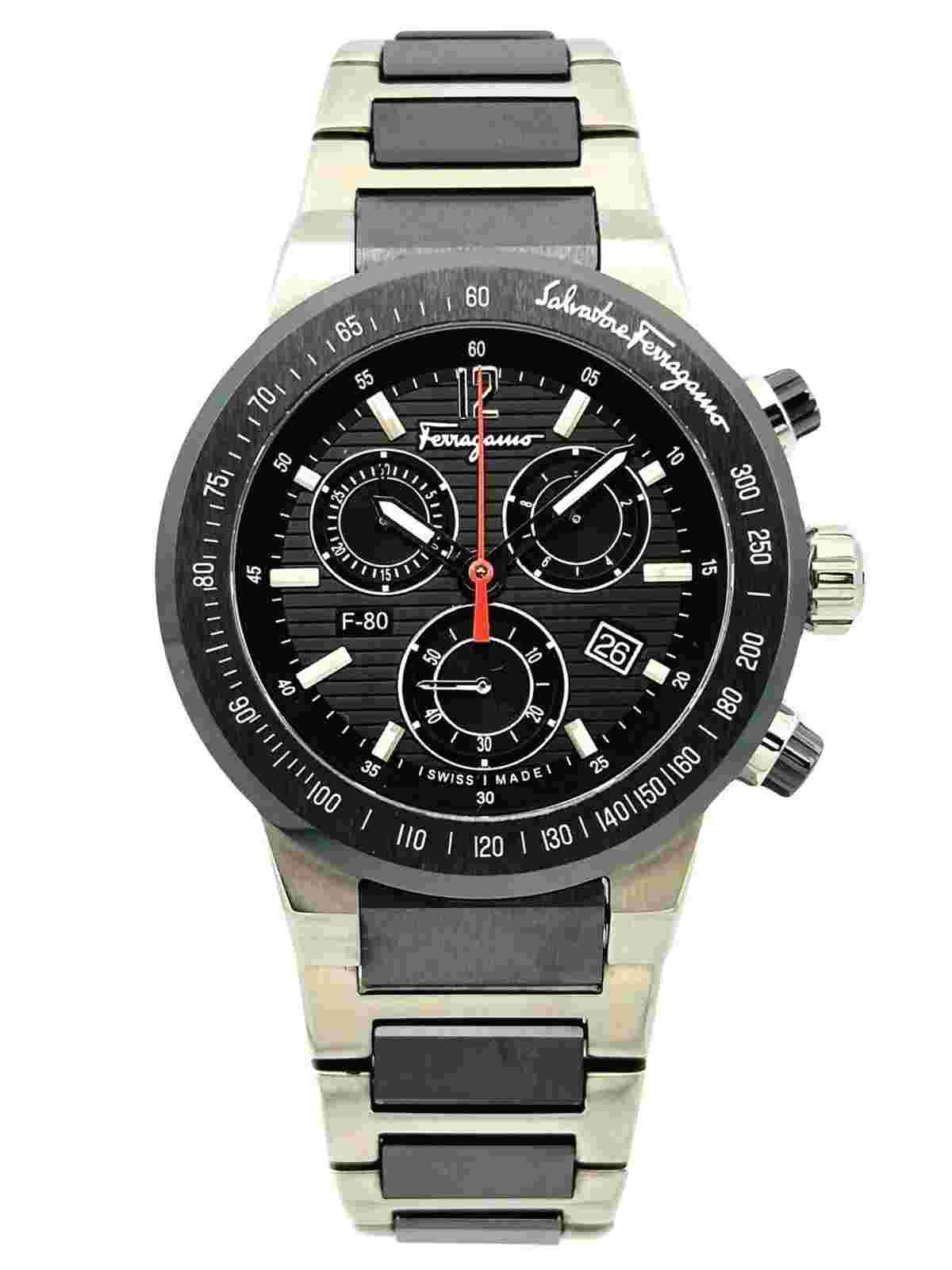 Salvatore Ferragamo F55030014 Titanium & Ceramic Scratch-resistant Chrono  Watch