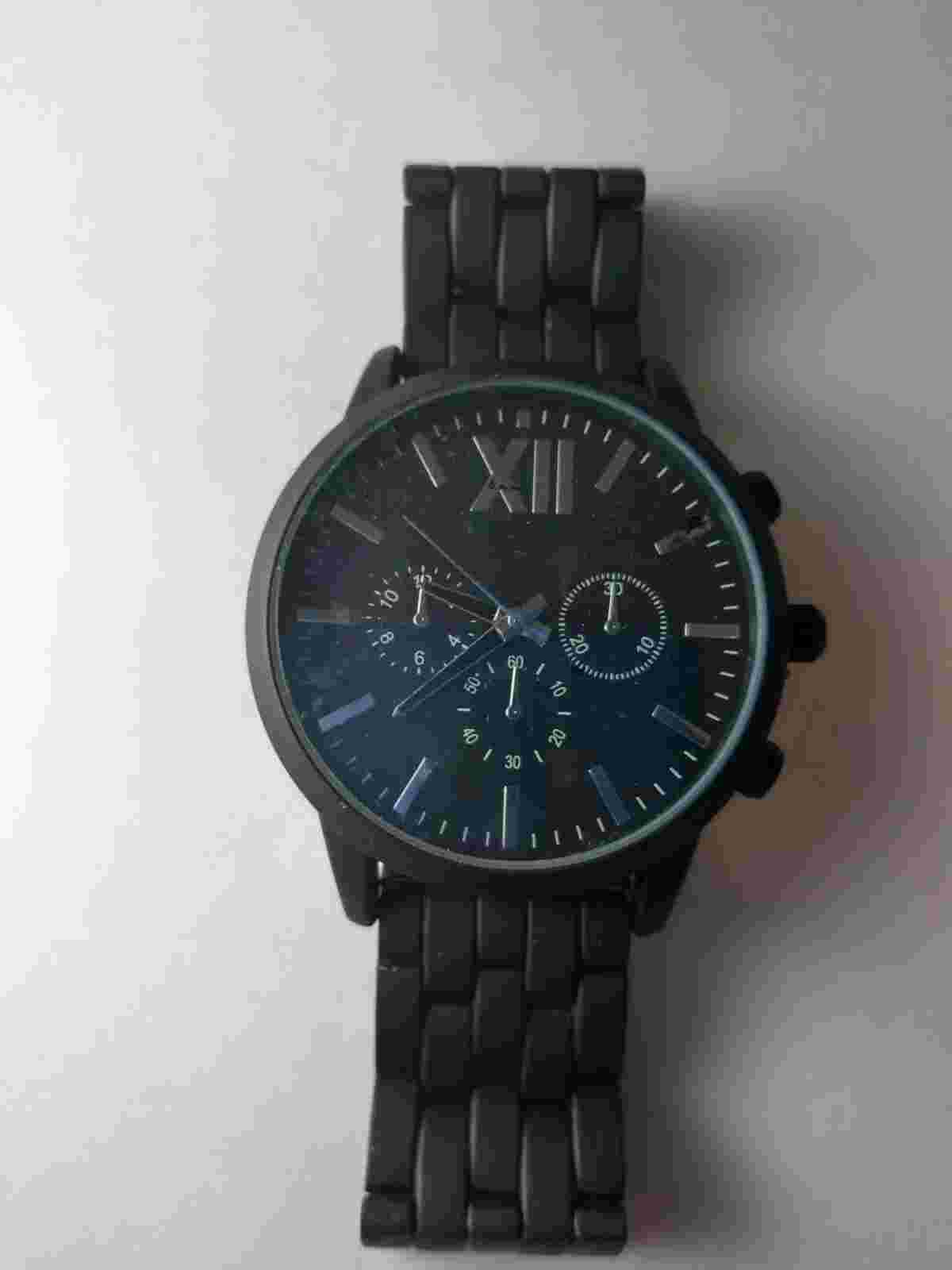 Inc Men's Matte Black Bracelet Watch 48mm Gift Set