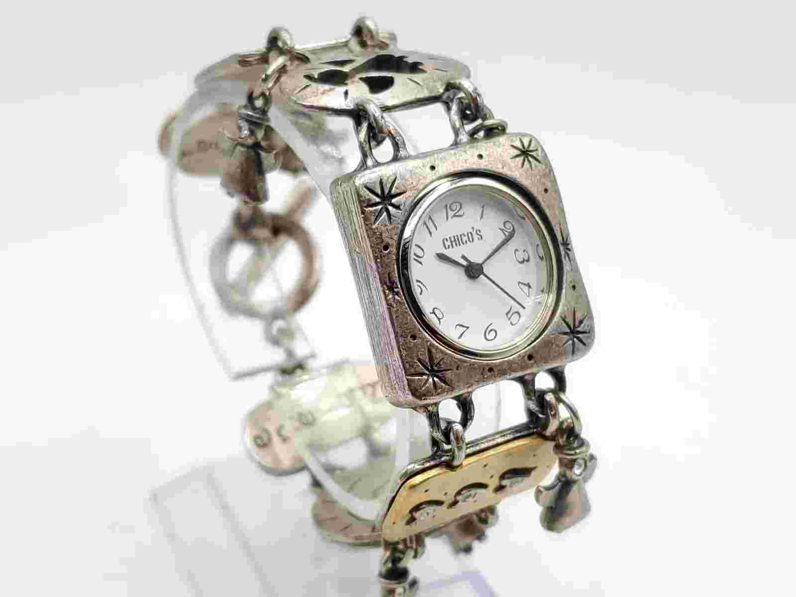 Chico's Lady Distressed Analog Quartz Watch New Battery 24mm