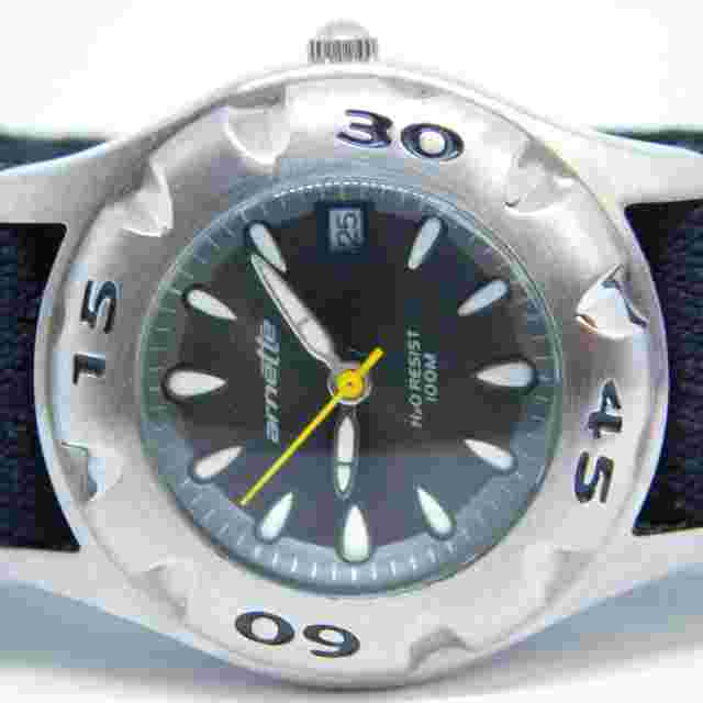 Arnette AR2021 All Stainless Steel Nylon Band Quartz Women's Watch New Battery
