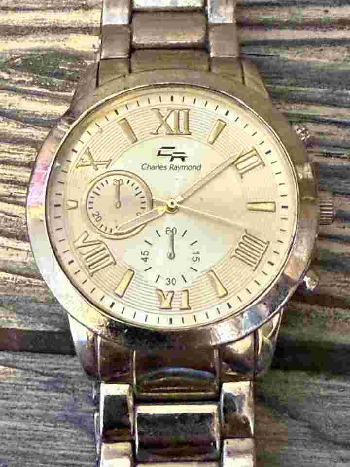 Vintage Charles Raymond Men’s Wristwatch New Battery 42mm