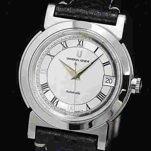 Universal Genève 871.100 Date Automatic men's watch OGH ABC5184300 Auth