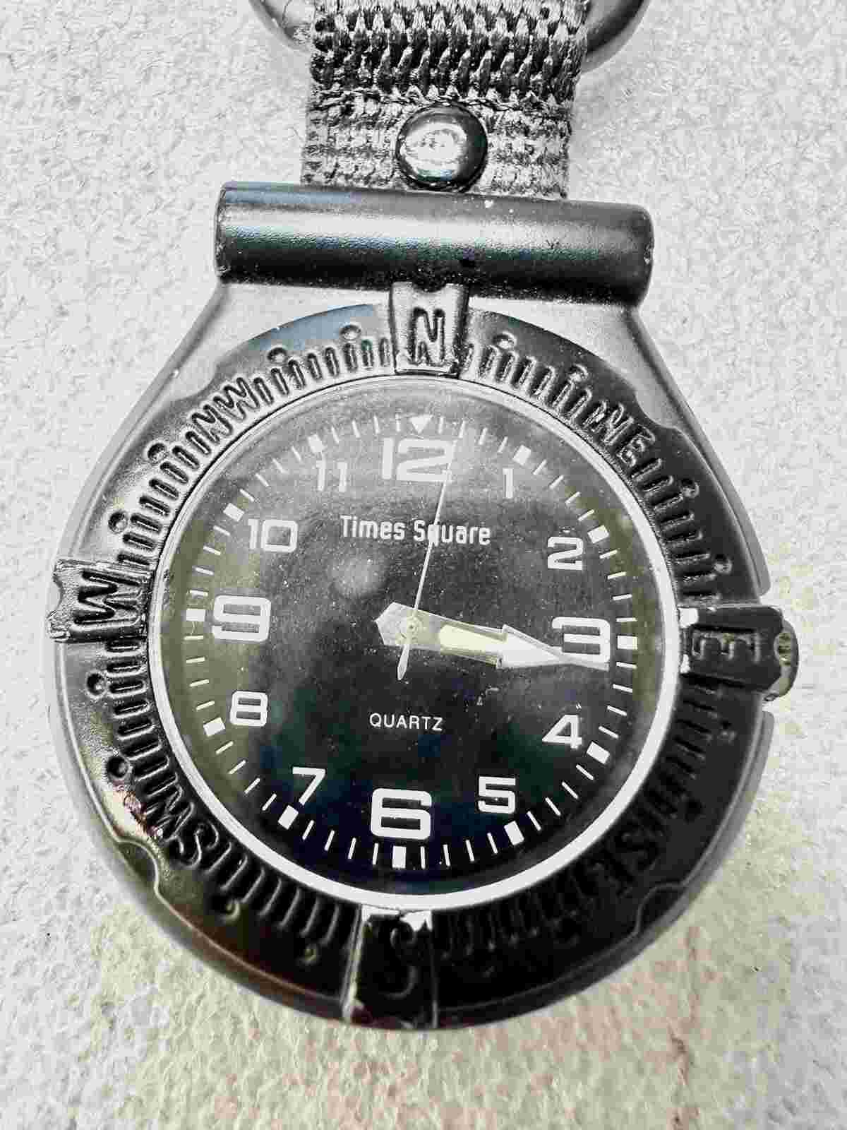Times Square Stainless Glow In Dark Military Watch