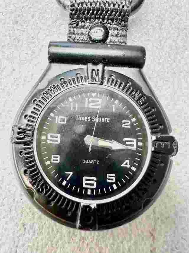 Times Square Stainless Glow In Dark Military Watch