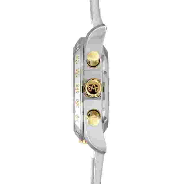 Abingdon Women Jordan Champagne Tachy Racing Watch with Camel Leather Strap