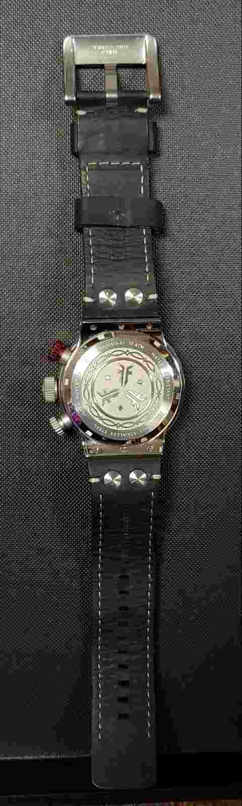Frye Harness Men's Stainless Steel Chrono Black Band 46mm Watch 37fr00005-01