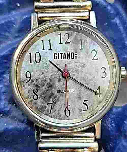 Unique Vtg Gitano Watch GoldTone Watch Multi Colored Beaded Band New Battery VGC