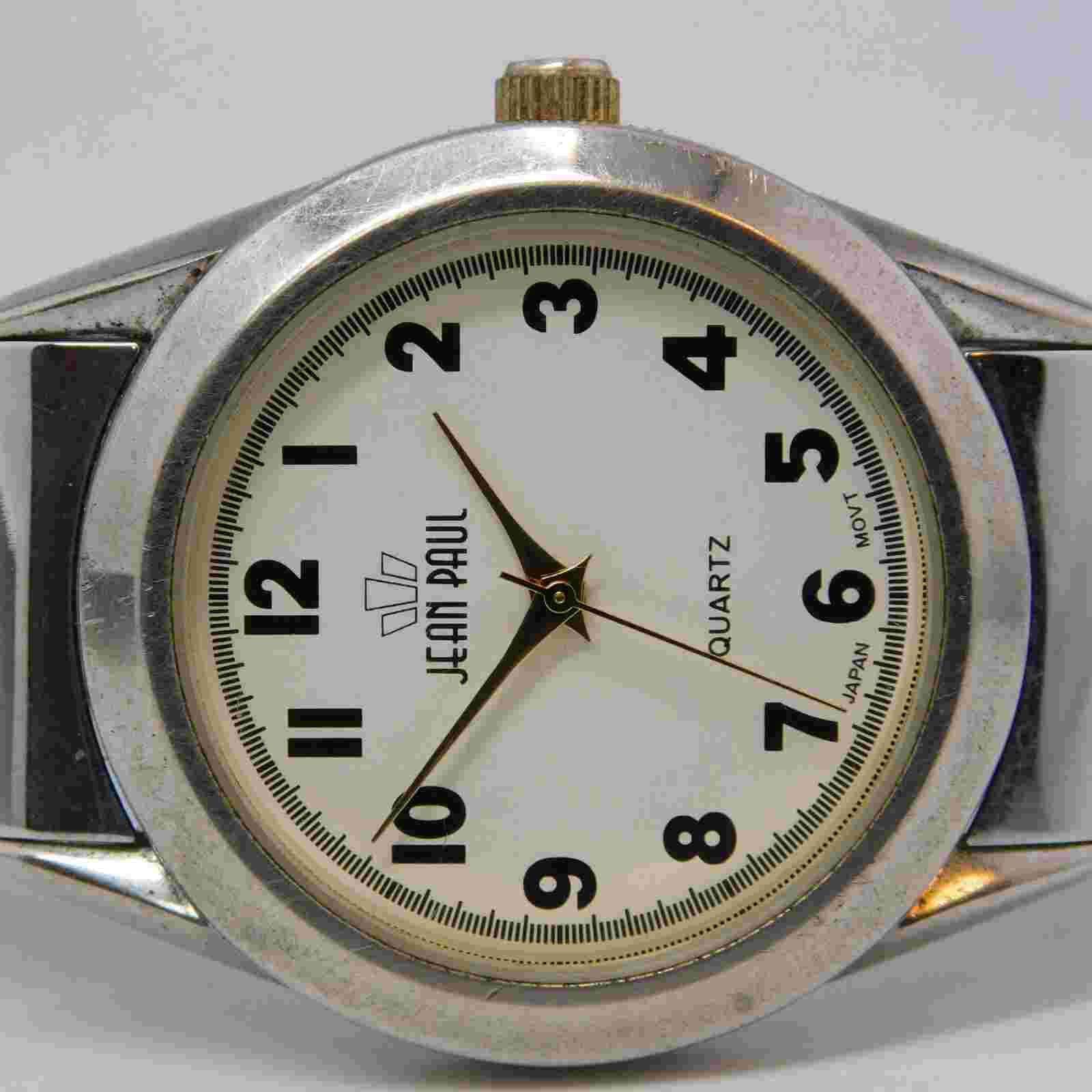 JEAN PAUL Mineral Crystal Quartz Analog Unisex Watch Sz. 6 1/4" New Battery
